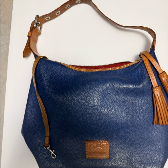 Dooney & Bourke Handbags - Dooney & Bourke Cobalt Royal Blue Pebbled Leather Slouchy Hobo Bag